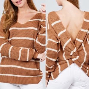 Twisted Back Sweater